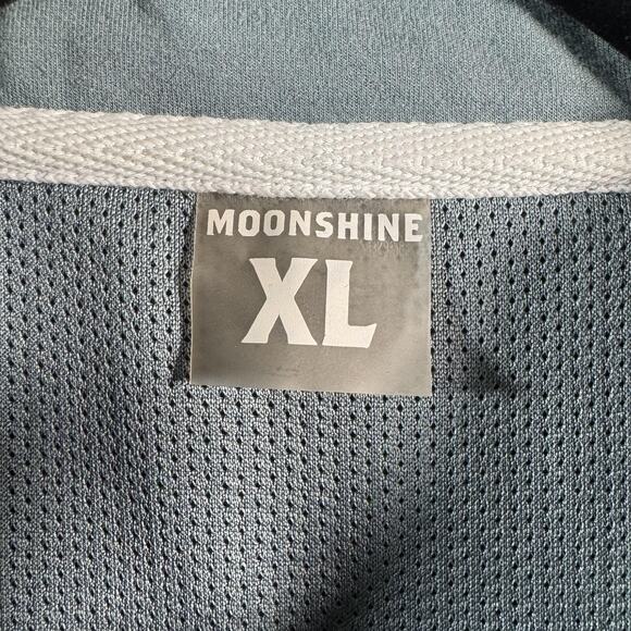 Moonshine Polo Shirt Mens XL Gray Green Camo Stretch Performance Golf Vented - Picture 3 of 12